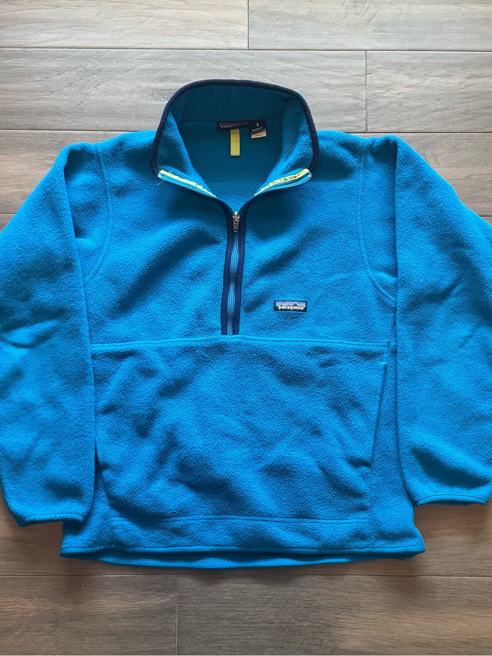 Patagonia Synchilla Fleece Pullover Small Blue 1/4 Zip Gorp Vintage Made in USA